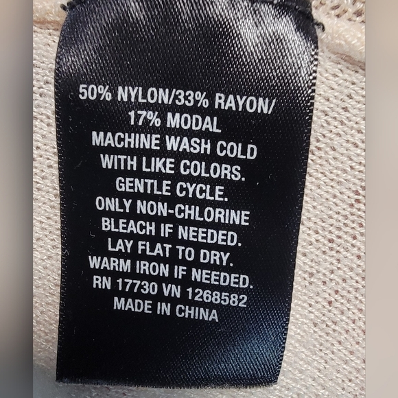 Waffle Knit Lightweight Oversized Sweater Massimo Cream S Everyday PJs Sleepwear - Picture 4 of 5